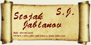 Stojak Jablanov vizit kartica